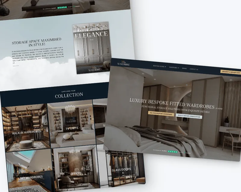 Meridian Wardrobes website by twenty9 agency